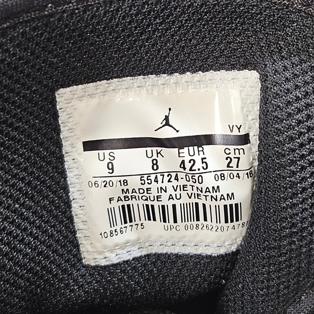 Jordan 1 Mid Triple Black Mens Sneakers 554724-050 Size 9 Black Black AS IS. - Picture 5 of 16